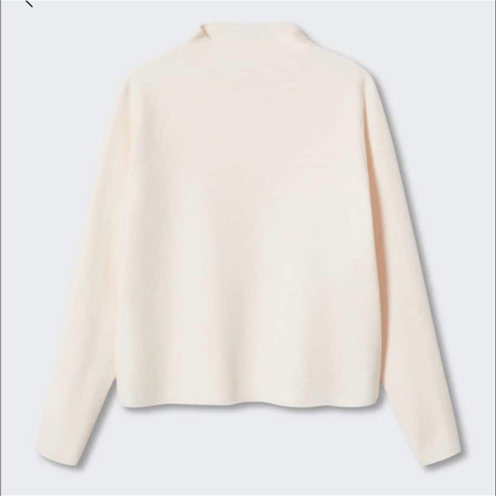 MANGO High Neck Sweater - Ecru - Small
